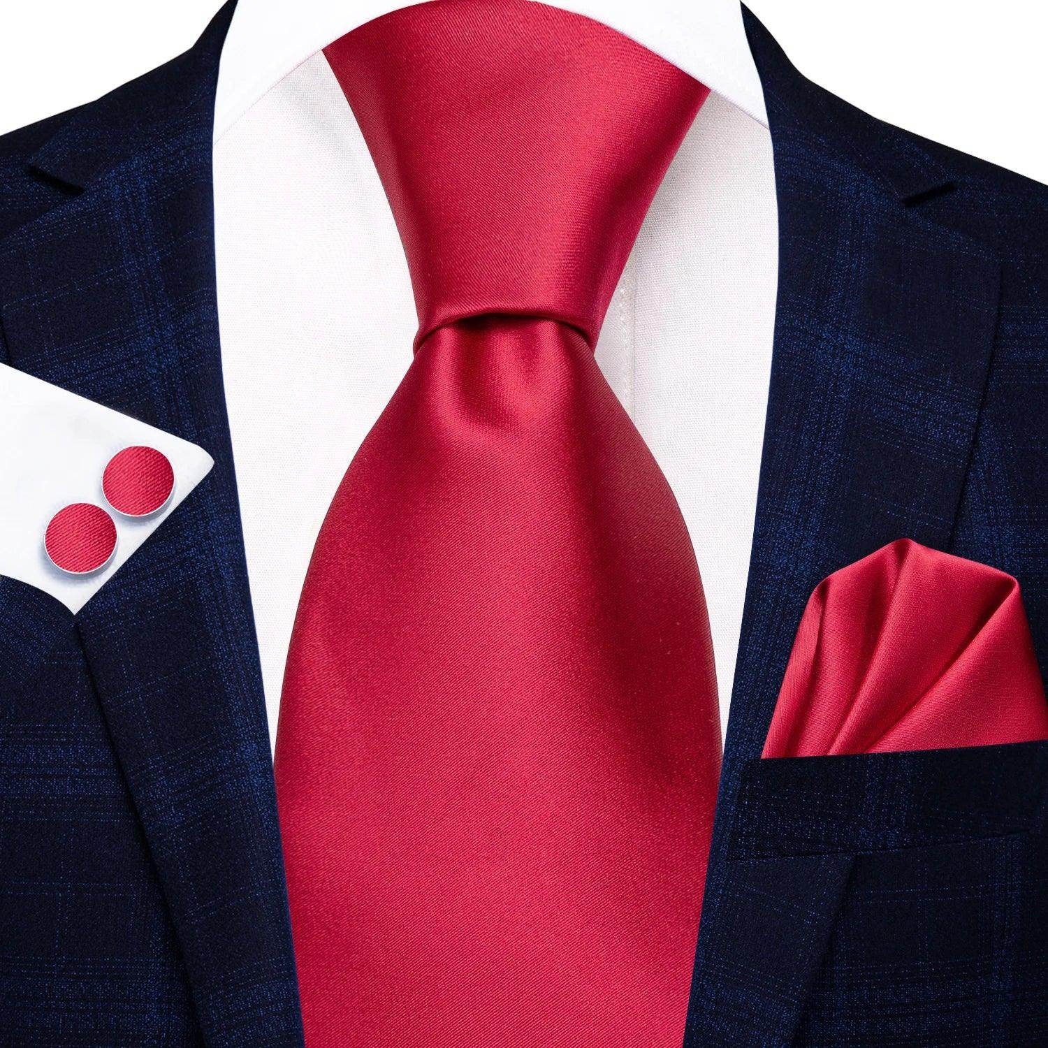 Pastel Solid Silk Wedding Ties Cufflink Set - VacationGrabs