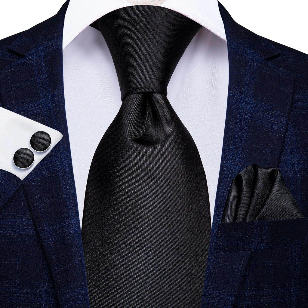 Pastel Solid Silk Wedding Ties Cufflink Set - VacationGrabs
