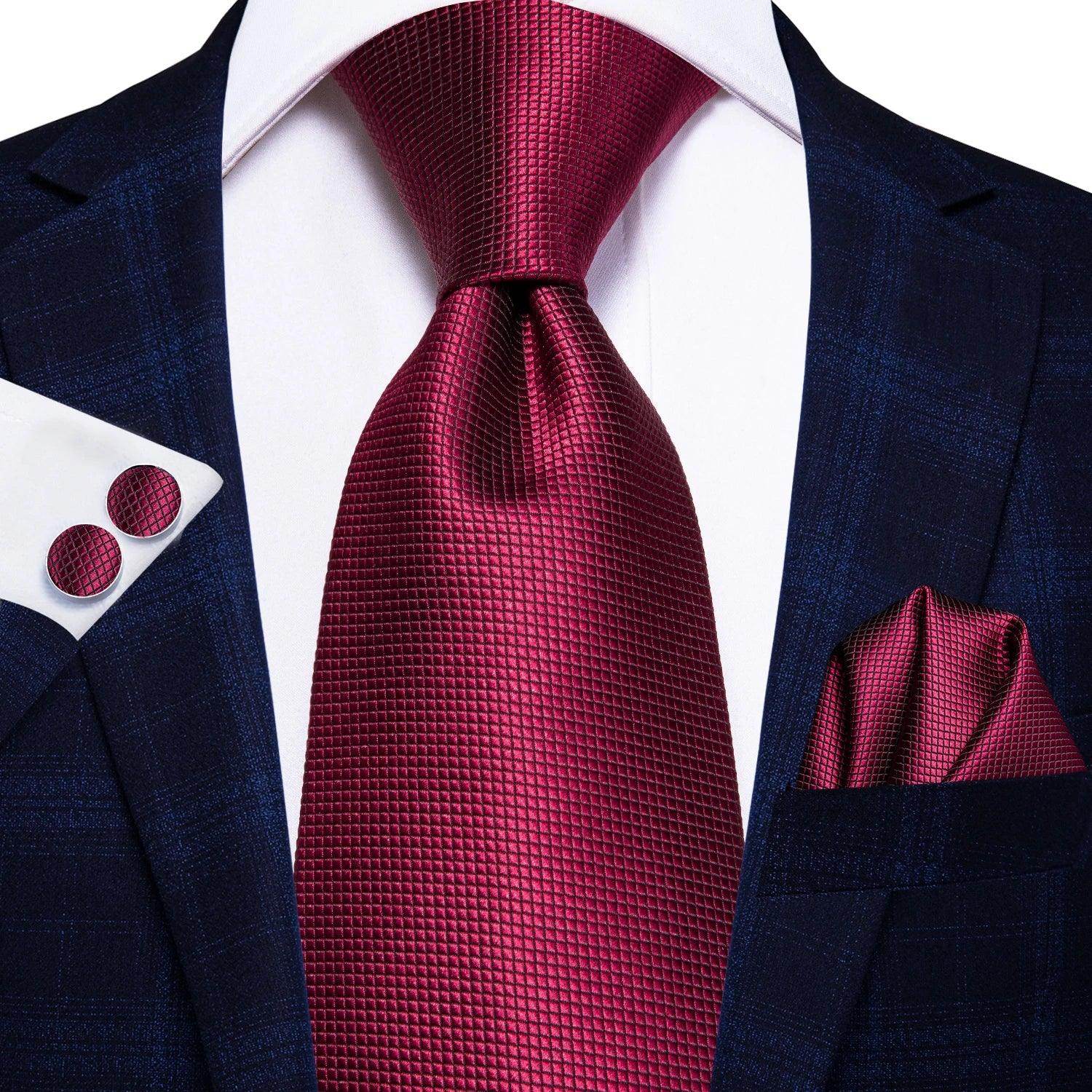 Pastel Solid Silk Wedding Ties Cufflink Set - VacationGrabs