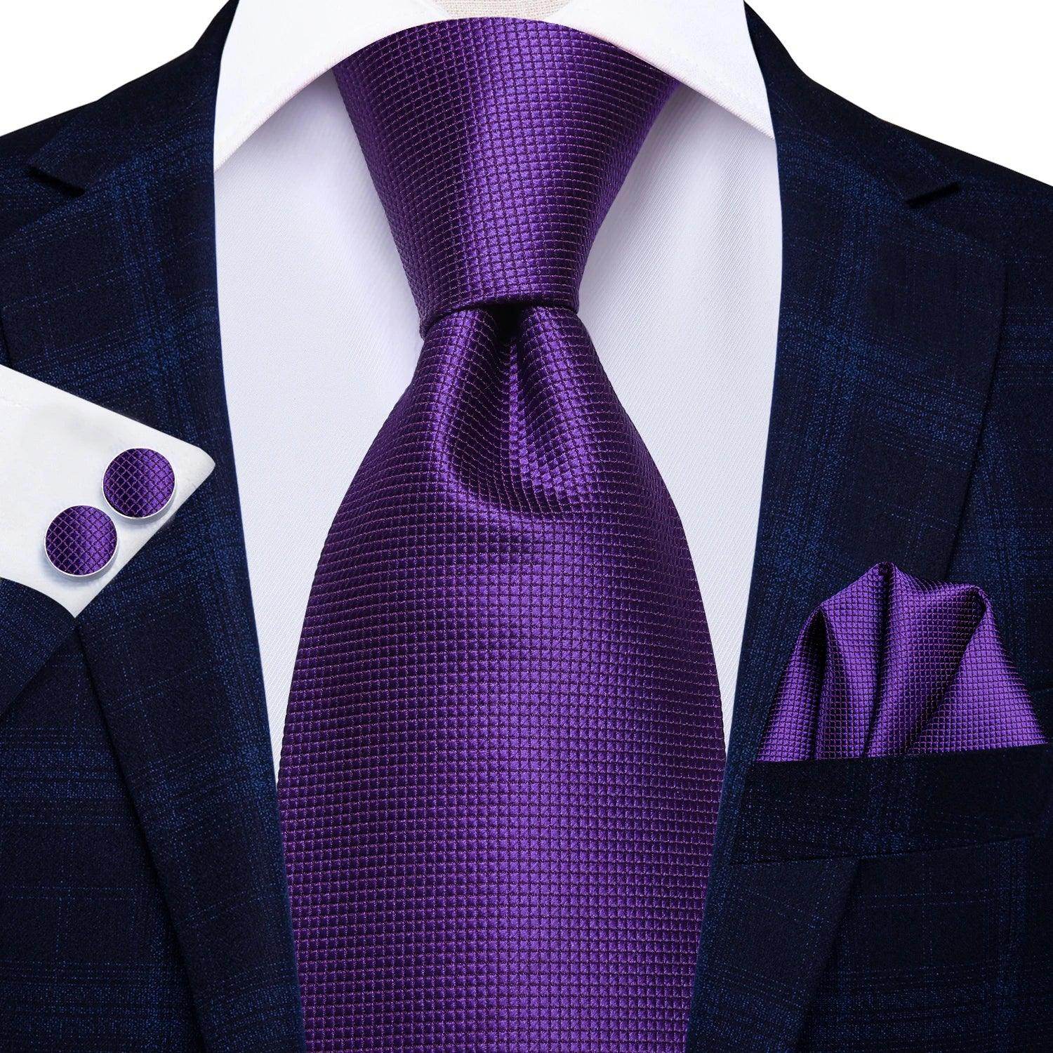 Pastel Solid Silk Wedding Ties Cufflink Set - VacationGrabs