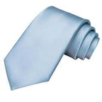 Pastel Solid Silk Wedding Ties Cufflink Set - VacationGrabs