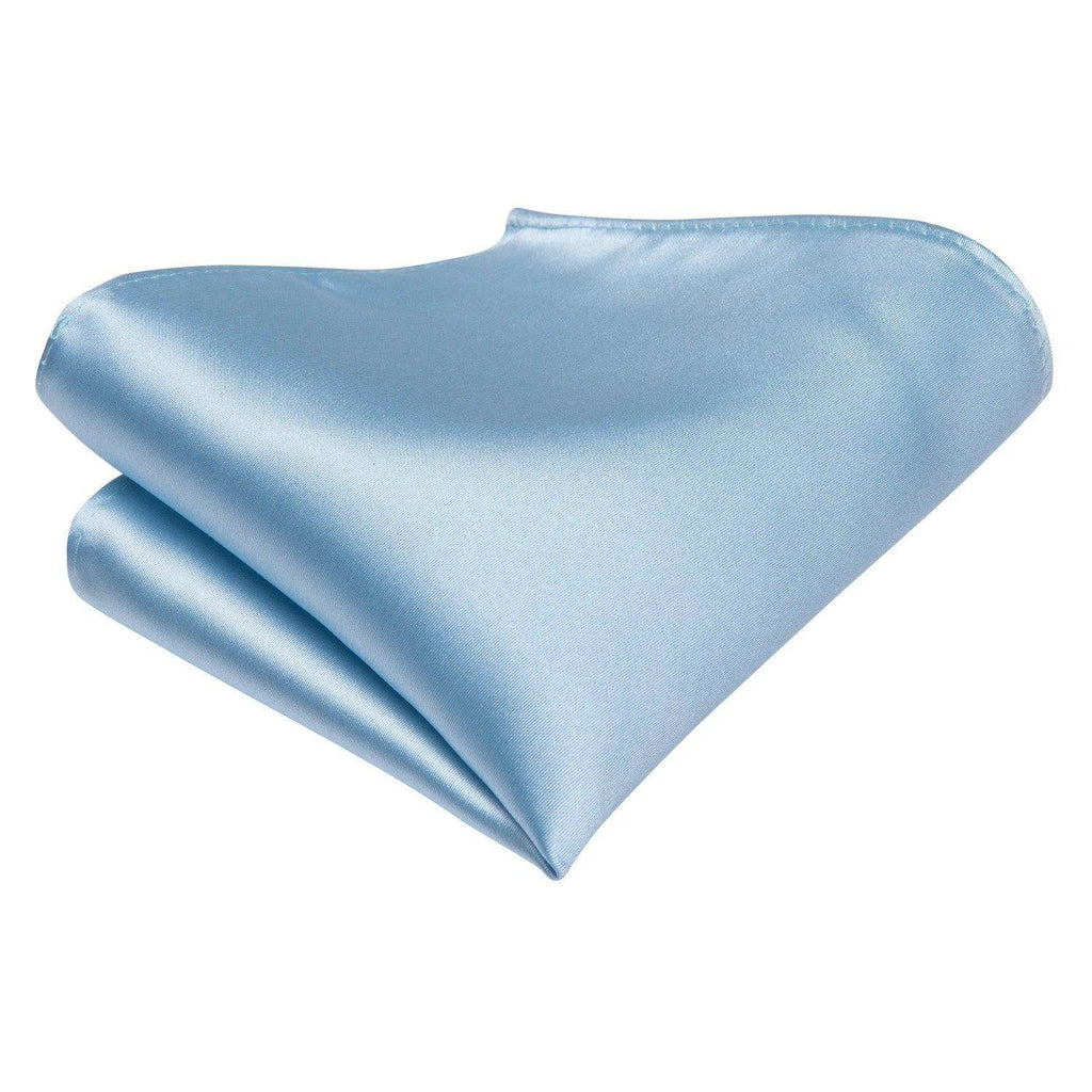 Pastel Solid Silk Wedding Ties Cufflink Set - VacationGrabs