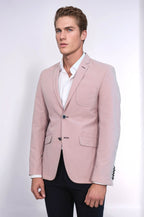 Patched Light Pink Blazer – side view