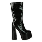 Rag Company sleek patent leather calf boots with a stylish platform and high heels