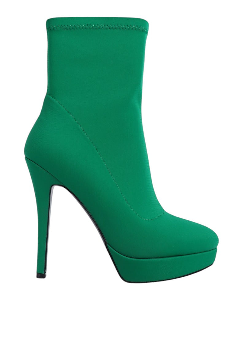 Patotie Lycra High Heel Ankle Boots