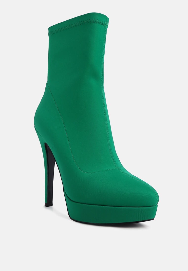 Patotie Lycra High Heel Ankle Boots