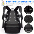 black travel backpacking backpack with breathable comfort and anti-theft pocket