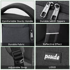 Durable travel backpacking backpack with metal zippers and adjustable strap