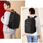 Black travel backpacking backpack, durable material for outdoor adventures