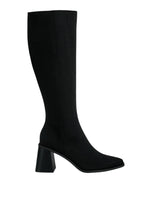 Paytin Faux Leather Block Heel Calf Length Boots
