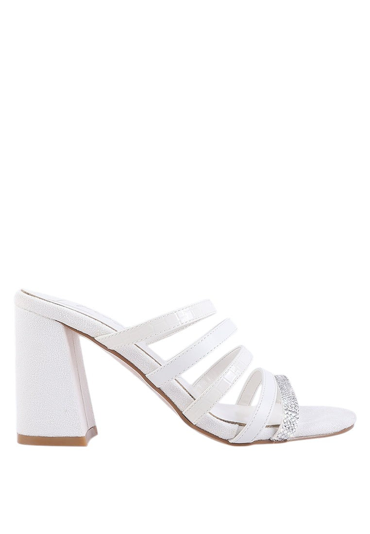 Peaches Strapped Rhinestone Embellished Sandals