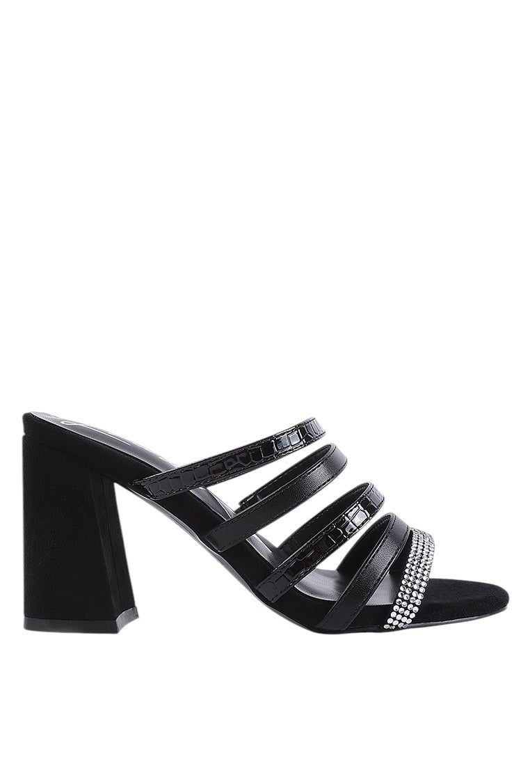 Peaches Strapped Rhinestone Embellished Sandals
