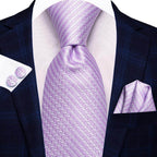 Peacock Blue Silk Wedding Ties Cufflinks Set - VacationGrabs