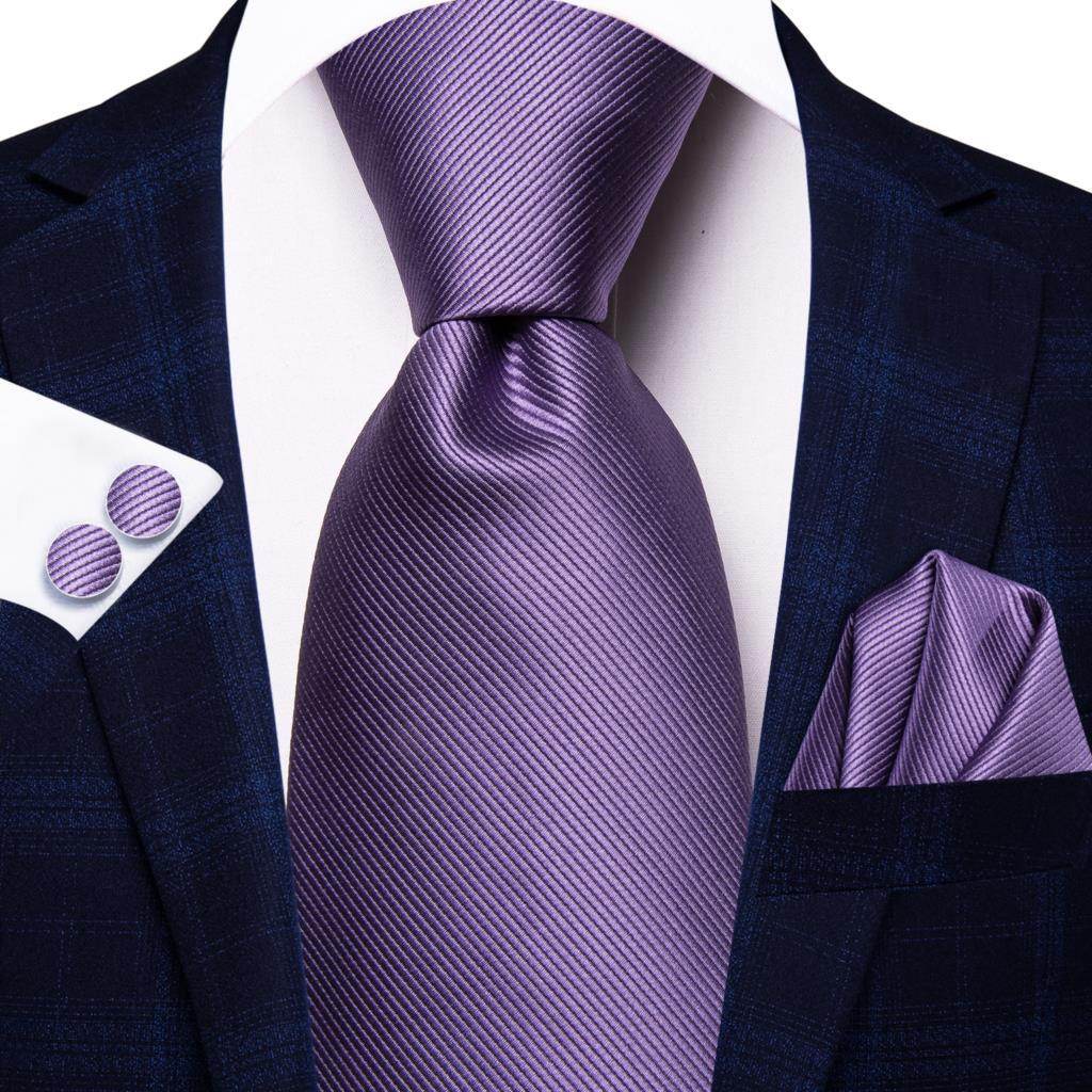 Peacock Blue Silk Wedding Ties Cufflinks Set - VacationGrabs