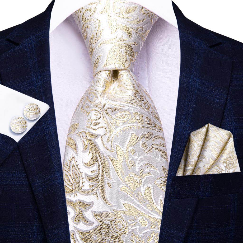 Peacock Blue Silk Wedding Ties Cufflinks Set - VacationGrabs