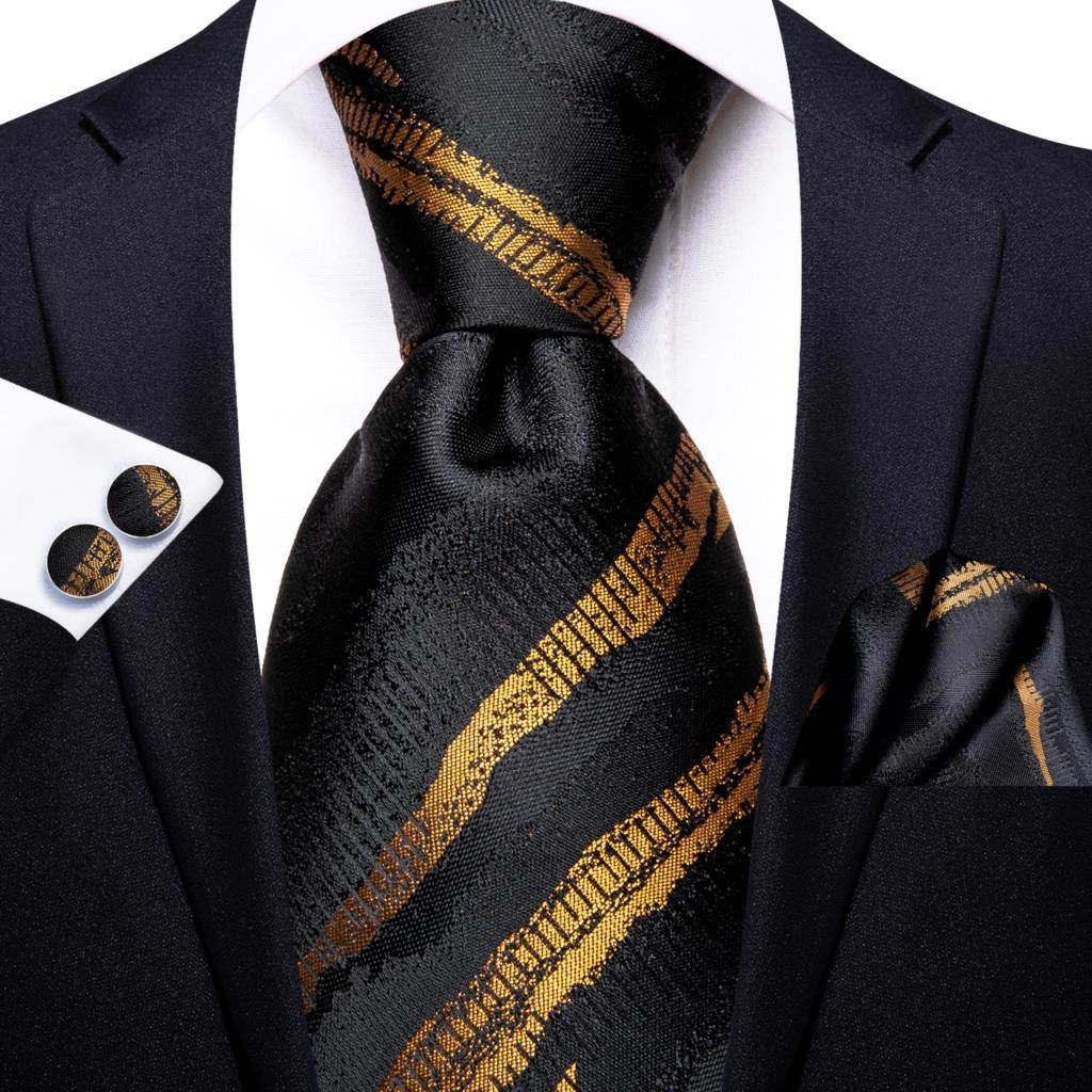 Peacock Blue Silk Wedding Ties Cufflinks Set - VacationGrabs