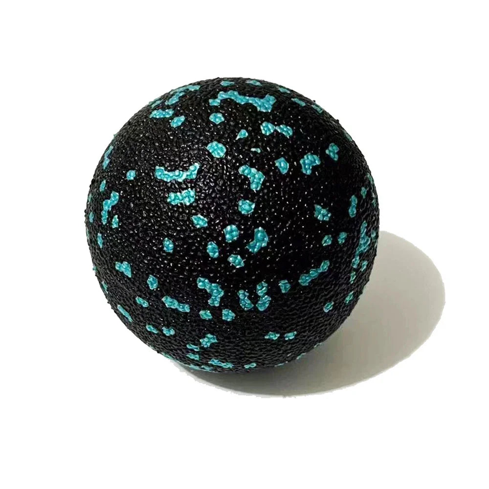 Black peanut massage ball for muscle relaxation with textured surface