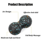 Black peanut massage ball for muscle relaxation, anti-skid, full body massage