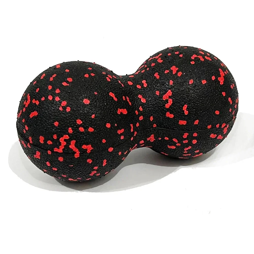 Black and red peanut massage ball for muscle relaxation