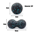 Black peanut massage ball for muscle relaxation, made of EPP