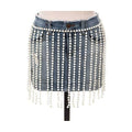 Pearl Drop Statement Curtain Chain Belt - VacationGrabs