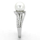 Stunning pearl silver ring for women featuring a large pearl and sparkling details