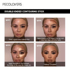 Double-ended contouring stick for eyes lips face makeup, easy application
