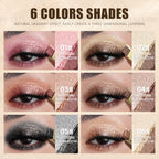 Two-tone eyeshadow in a stick, six colors for vibrant looks