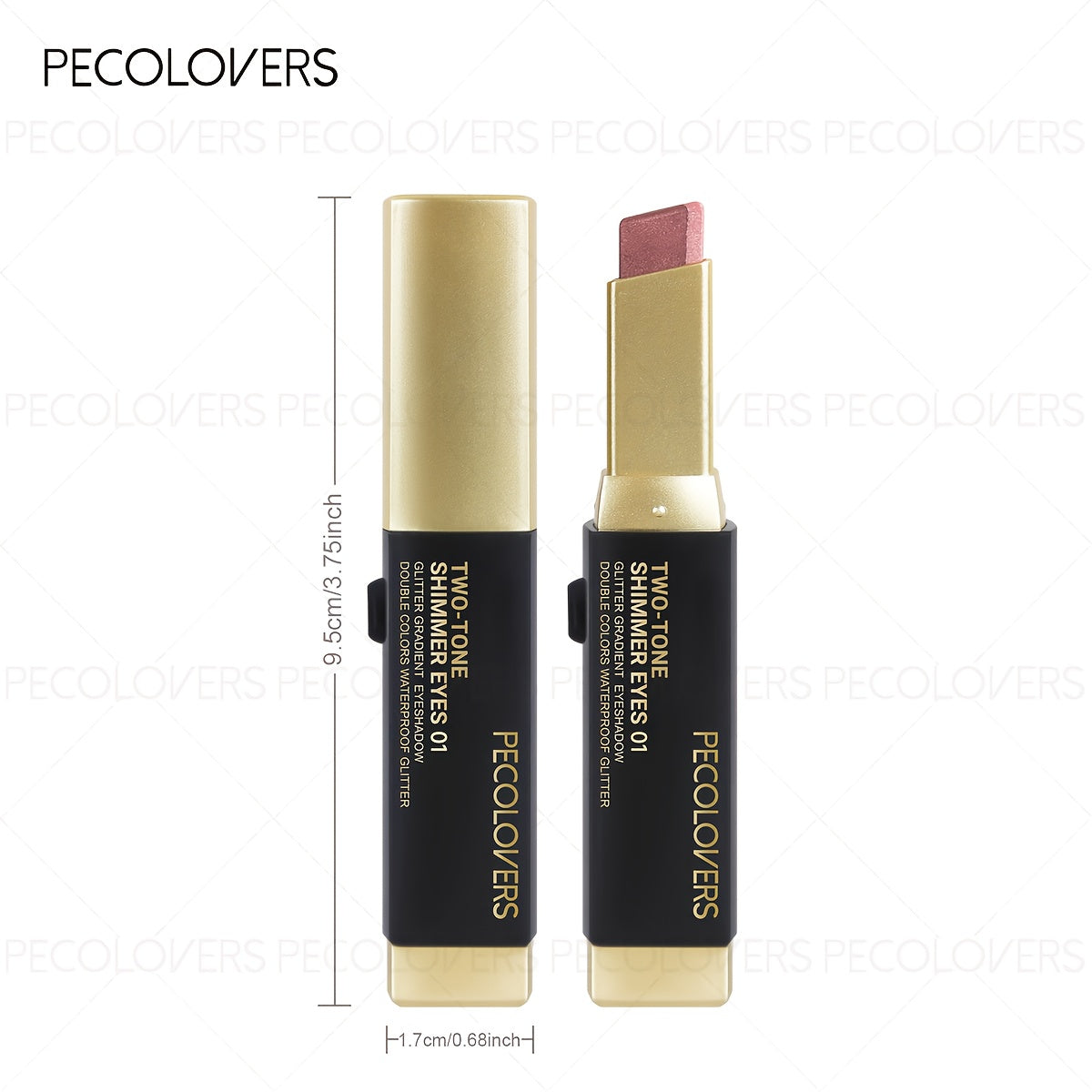Two-in-one shimmer eyeshadow in a stick for effortless application