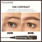 waterproof eyebrow pen with four-pronged head for natural, defined brows