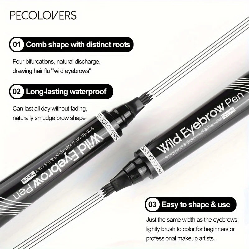 black waterproof eyebrow pen for long-lasting, natural-looking eyebrows
