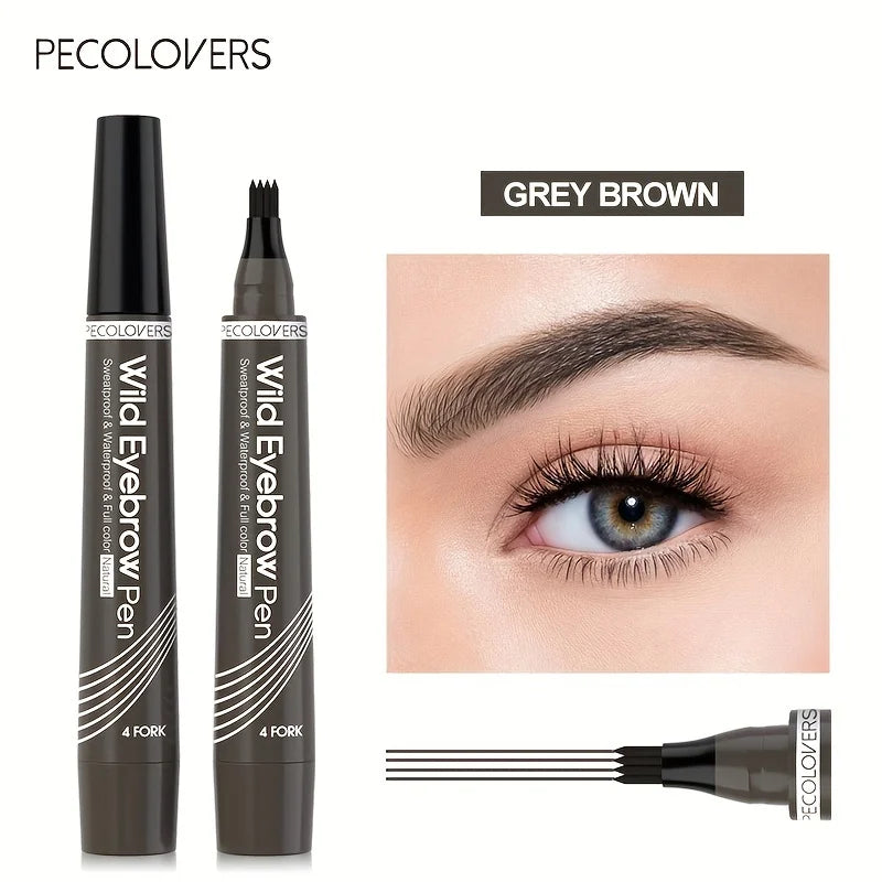 Grey brown waterproof eyebrow pen for precise eyebrow definition