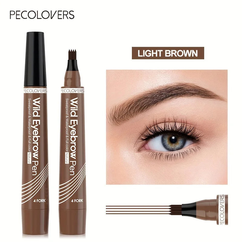 Light brown waterproof eyebrow pen for a natural look