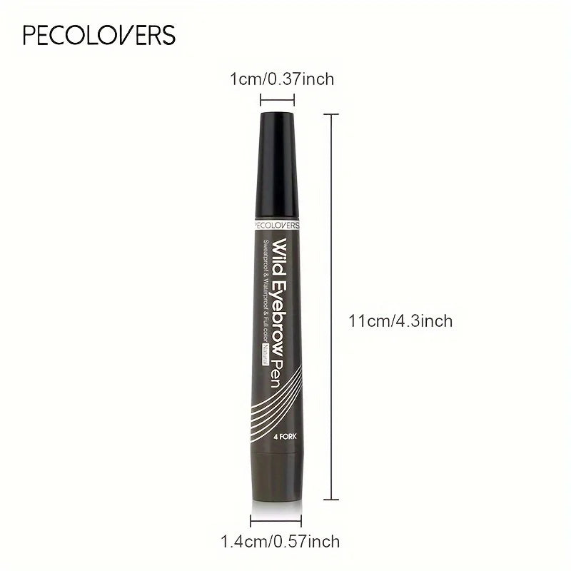 Pecolovers waterproof eyebrow pen in brown, perfect for precise brow definition