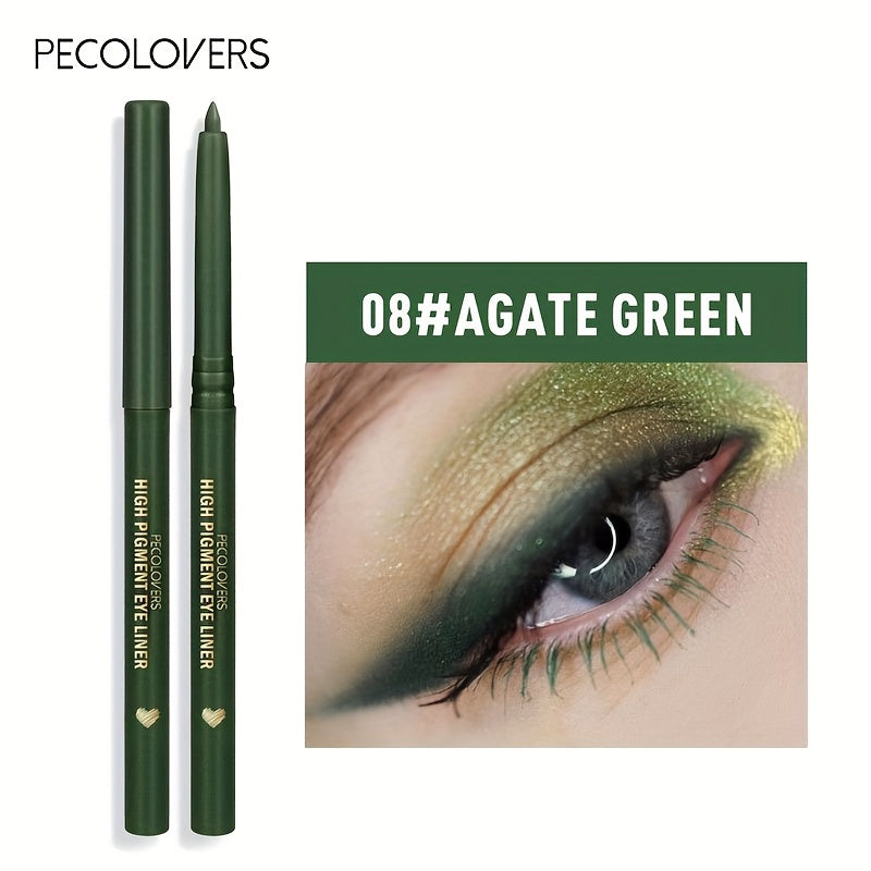 Pecolovers waterproof eyeliner in Agate Green for vibrant eye looks