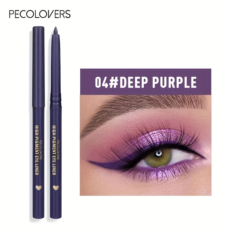 PECOLOVERS waterproof eyeliner in deep purple for bold eye makeup looks