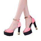 Women's Shoes - Heels Peep Toe Platform High Heels Pumps Woman Shoes