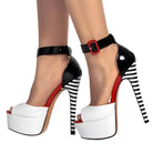 Women's Shoes - Heels Peep Toe Platform Shoes Thin Heels Ankle Strap Heels