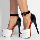 Women's Shoes - Heels Peep Toe Platform Shoes Thin Heels Ankle Strap Heels