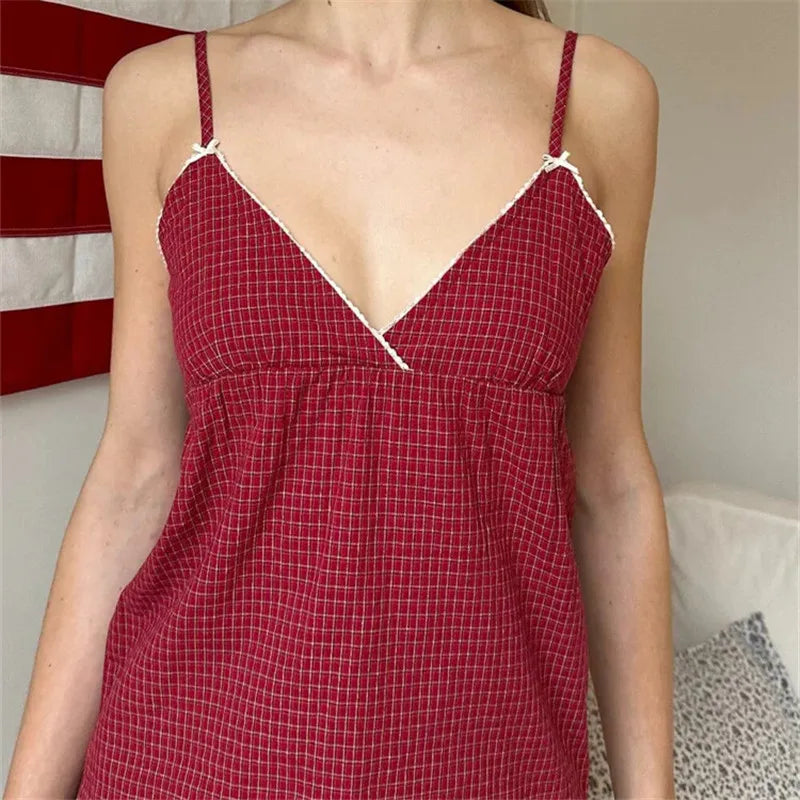 Women's red peplum top, lightweight fabric, perfect for summer