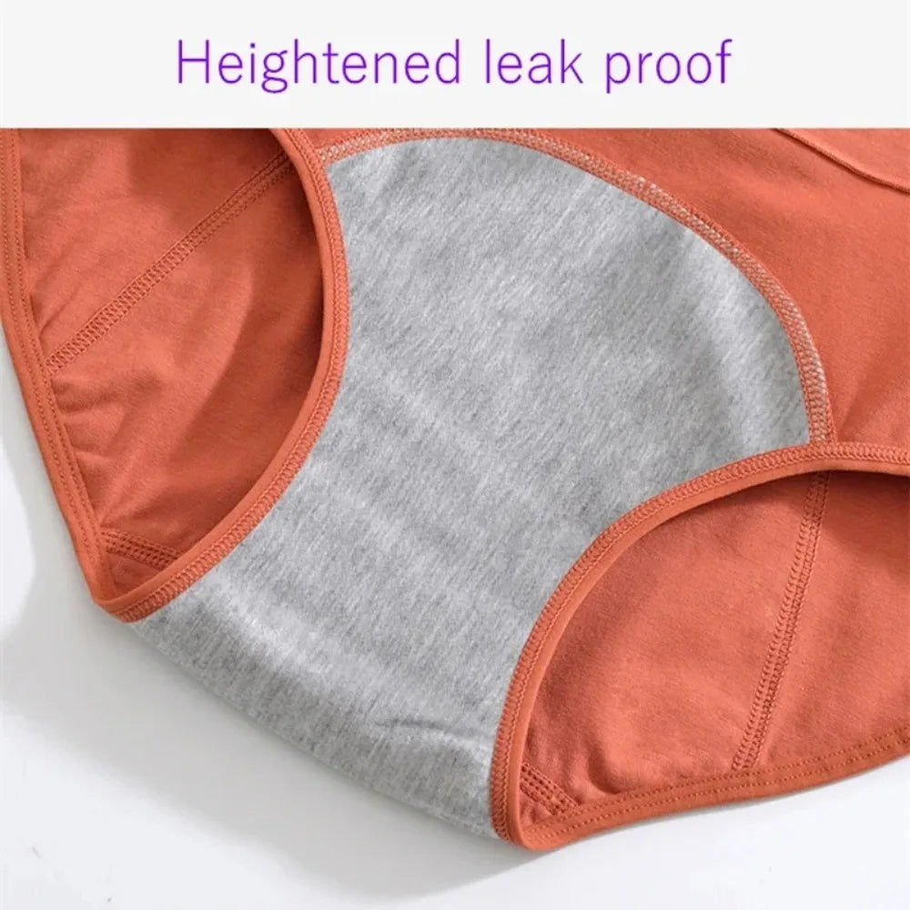 Women's cotton period on underwear, heightened leak proof for comfort