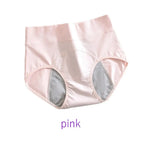 Women's pink period on underwear made with soft, comfortable fabric