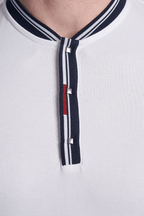 TheMercerized Cotton Polo (Admiral White)
