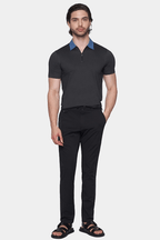 Mercerized Cotton Polo (Charcoal)