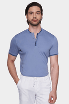 Mercerized cotton polo (Powder Blue)