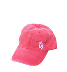 Ocean and 7th Pigment Dyed Cap in Pink with Footprint Design for Casual Style
