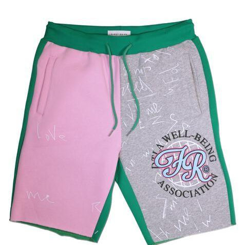 Men's Shorts Pink Color Block Shorts For Him