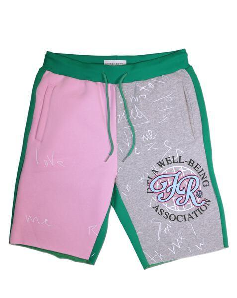 Men's Shorts Pink Color Block Shorts For Him