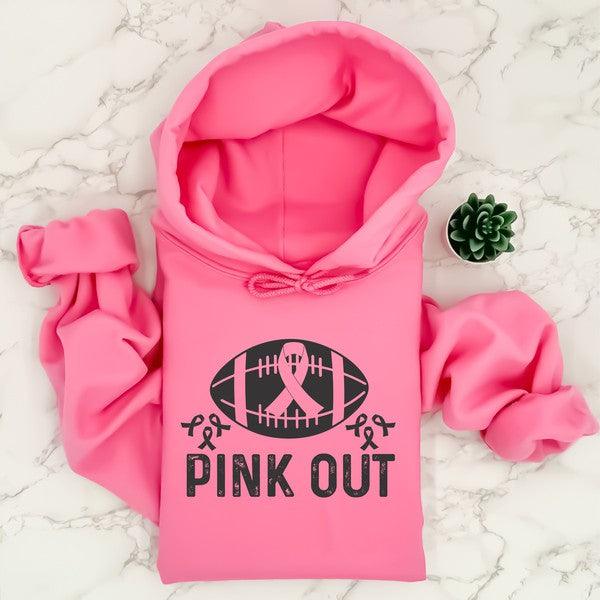 Women's Sweatshirts & Hoodies Pink Out Football Breast Cancer Hoodie