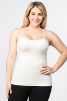 Yelete Women's White Seamless Tank Top for Comfortable and Stylish Layering
